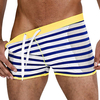 ESCATCH Sexy Stripes Printing Mesh Breathable Swim Trunks for Men