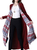 Ethnic Fake Two-Piece Jacquard Patchwork Irregular Cardigan For Women