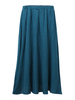 Ethnic Loose Pleated Soft Elegant Solid Long Women Skirt