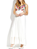 Ethnic Printed Patchwork Backless Strap Bohemian Chiffon Maxi Dress