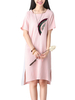 Ethnic Printed Solid Women Vintage Dress
