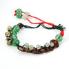 Ethnic Style Jewelry Vintage Dongling Jade Copper Flower Beads Anklet