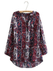 Ethnic Style Long Sleeves Loose Printed Shirts
