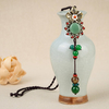 Ethnic Vintage Necklace Retro Flower Jade Necklace