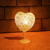 European Romantic Hollow Lace Love Iron Candle Holder