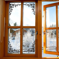 European Style Doors And Windows Wall Decals Corner Line Wall Stickers
