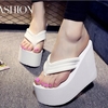 EVA Clip Toe Flip Flops High Heels Platform Beach Slippers