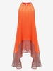 Evening Party Asymmetric Chiffon Sleeveless Halter Women Dress