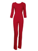 Evening Party Backless Red Women Sexy Long Jumpsuit