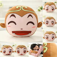 Expression Cartoon Monkey Throw Pillow Soft Plush Toy Sofa Cushion Home Car Decoration