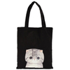 Fahison Cat Black Women Canvas Handbag