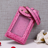 Fake Ostrich PU Leather 5.5inch Touch Screen Phone Bag Portable Shoulder Bag