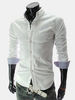 Fashion Business Slim Long Sleeve Casual Suits Plain Dress Shirts for Men