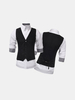 Fashion Business Solid Color Slim Fit V Neck Vest Coat for Men