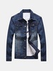 Fashion Casual Spring Autumn Korean Style Slim Double Chest Pockets Denim Jackets for Men