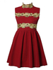 Fashion Crochet Embellished Cocktail Corduroy Pleated Dresses For Women