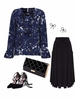 Fashion Floral Printing Trumpet Sleeve Lace Up Blouse For Women