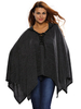 Fashion Loose V Neck Hooded Lace-up Cloak Blouse For Women