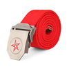 Fashion Male Canvas Belt Pentastar Thickening Alloy Buckle Pants Strip