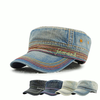 Fashion Men Women Cotton Embroidery Flat Peaked Caps Casual Outdoor Military Hat