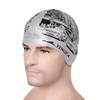 Fashion Men Women Silicone Printing Waterproof Swim Caps Durable Stretch Swimming Hat Bathing Hat