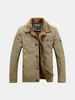 Fashion Mens Winter Warm Extra Cotton Lined Thick Coat Detachable Collar Casual Jacket
