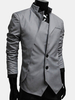 Fashion Personality Slim Fit Casual Button Suit Coat Jacket Business Blazers for Men
