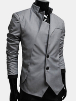 Fashion Personality Slim Fit Casual Button Suit Coat Jacket Business Blazers for Men