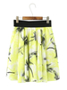 Fashion Printed Elastic Waist Chiffon A-Line Skirt For Women
