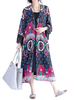 Fashion Printed Tassels Stitching Long Sunscreen Cardigan For Women