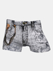 Fashion Sexy Denim Printing Creative Casual Cotton Breathable Soft Boxers for Men