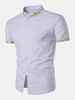 Fashion Stand Collar Embroidery Vintage Style Linen Designer Shirts for Men
