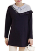 Fashion Stripe Collar Patchwork Long Sleeve Lapel Pregnant Women Shirt