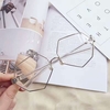 Fashion Vintage Women Palm Frames Polygon Eyeglasses Ladies Pearl Nose Support Glasses