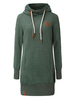 Fashion Women Drawstring Pockets Hoodie Shirt Dress