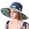 Fashion Women Foldable Large Wide Brim Beach Sun Straw Hat Casual Vacation Floppy Visor Cap
