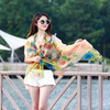 Fashion Women Ladies Summer Thin Chiffon Scarves Printing Beach Towel Sunshade Beach Shawls