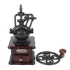 Ferris Wheel Design Brown Vintage Manual Coffee Bean Grinder With Ceramic Movement Retro Wooden Coffee Mill
