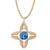 Fidget Spinner Pendant Necklace Quaternate Thorn Crab Craws for Women Men