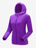 Fleece Hooded Long Sleeve Windproof Hiking Sportswear Coat