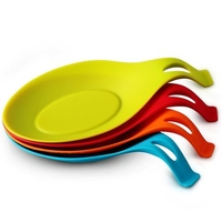 Flexible Almond-Shaped Silicone Spoon Rest Spoon Pad Kitchen Tools Gadgets