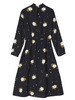 Floral A Line Women Elegant Long Sleeve Dress