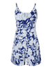 Floral Deep V Sleeveless Strap Backless Women Sexy Jumpsuit
