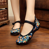 Floral Embroidery Wedge Heel Chinese Knot Retro Shoes