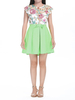 Floral Lace Back Hollow Ball Party Mini Sexy Women Dress