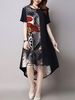Floral Patchwork A-Line Vintage Dress