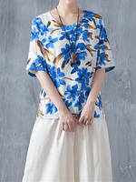 Floral Printed Short Sleeve T-shirts