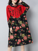 Floral Printed Turtleneck Dresses