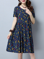 Floral Printed Vintage Dresses