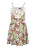 Floral Printing Lace Stitching Straps Mini Dress For Women